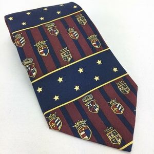 🌺 Vintage Tommy Hilfiger Silk Tie Crest Preppy